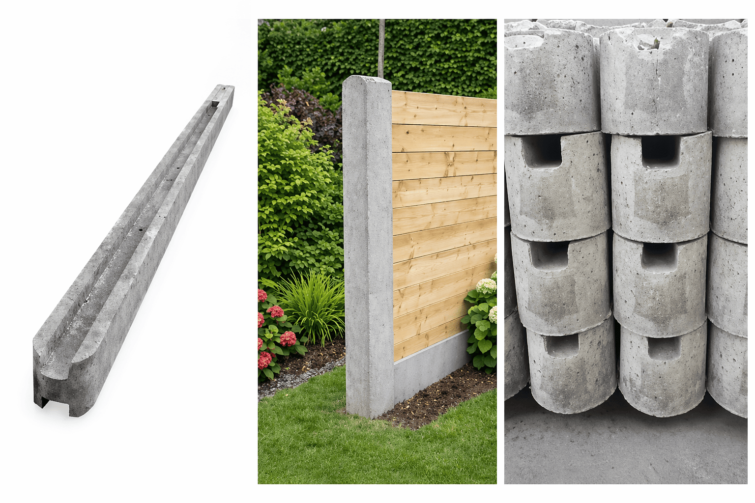Beton hoekpaal met gleuf 2.5m - 81 kg (1.8m)
