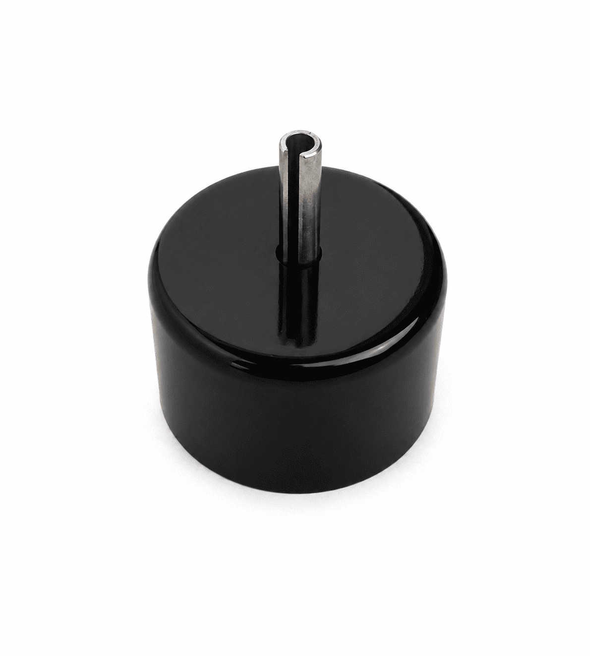 Capuchon embout de lisse avec tige - dia 42mm - NOIR